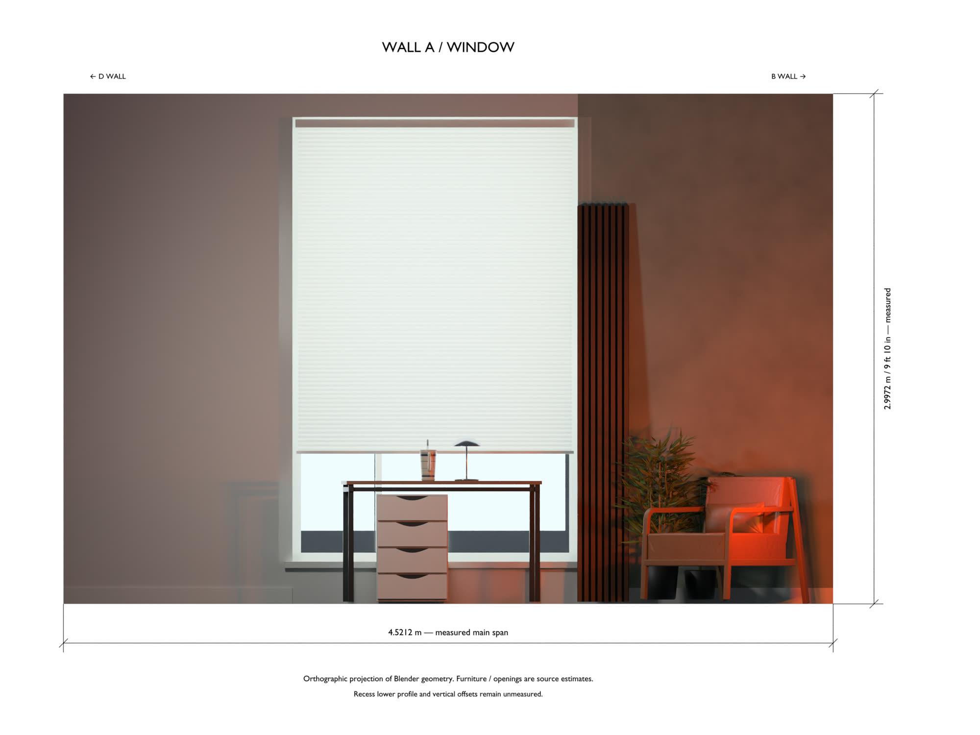 Wall A elevation