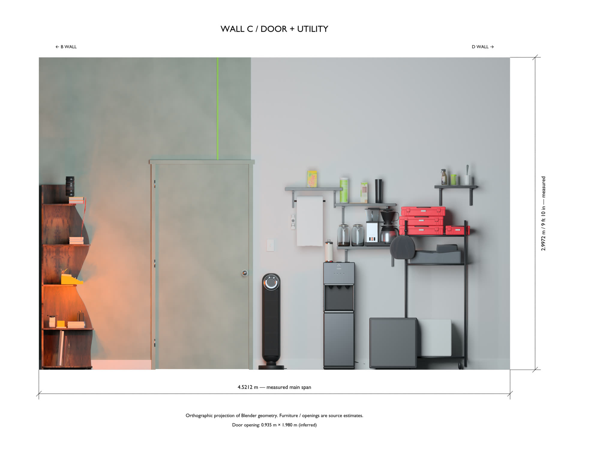 Wall C elevation