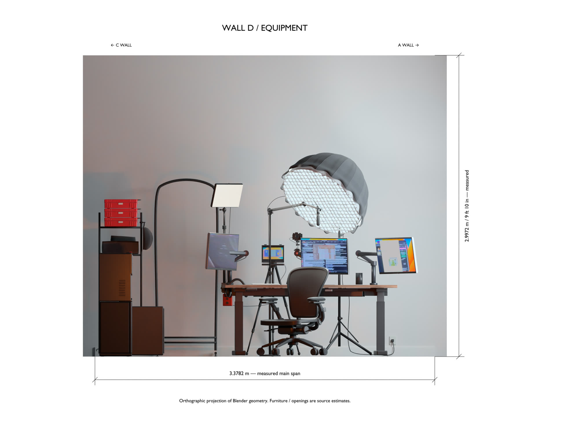Wall D elevation